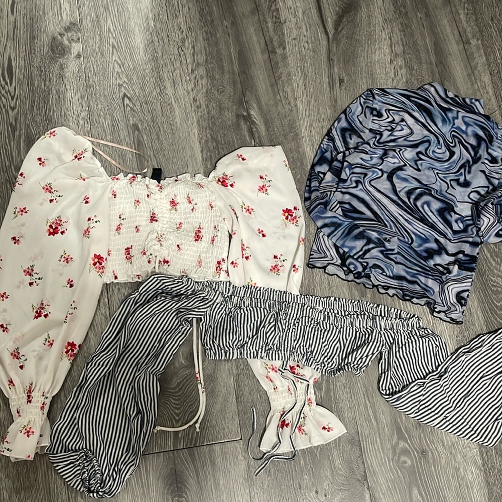 3 long sleeve stops - Cropped shirts - Cute tops